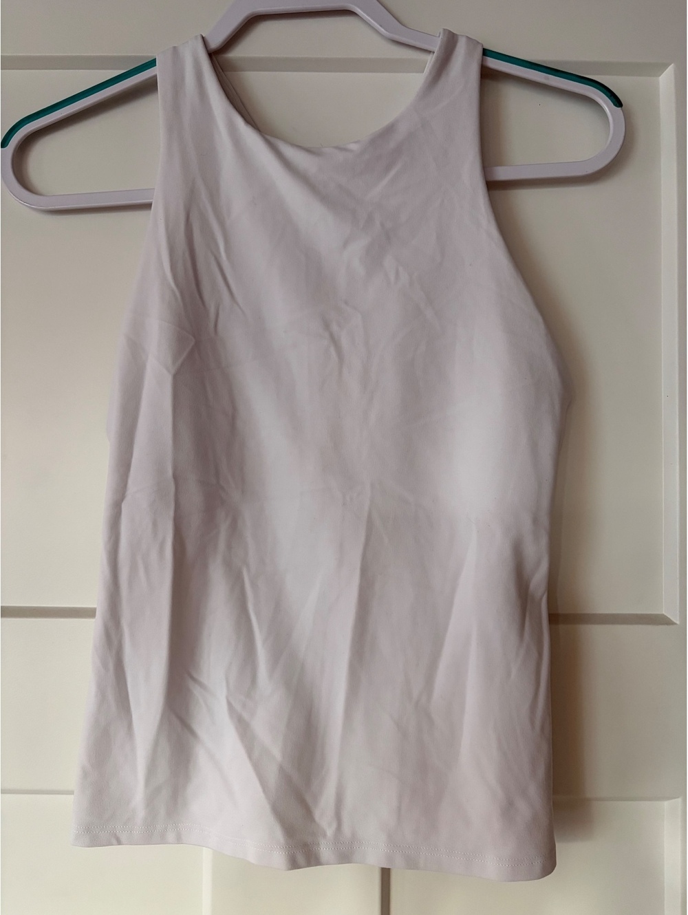 Athleta White High-Neck Racerback Tank — Size M